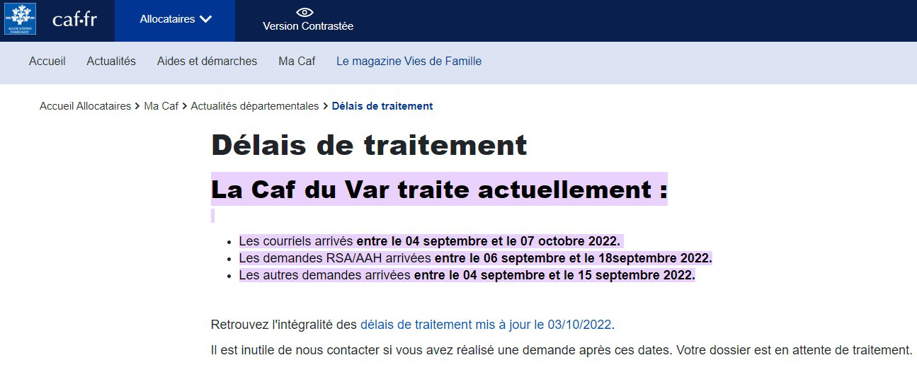 comment transférer mon dossier caf dans un autre département